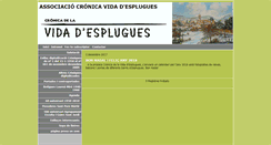 Desktop Screenshot of cronicavida.entitats.esplugues.cat